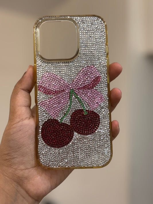 Phone cover bedazzling Kit Coquette cherry
