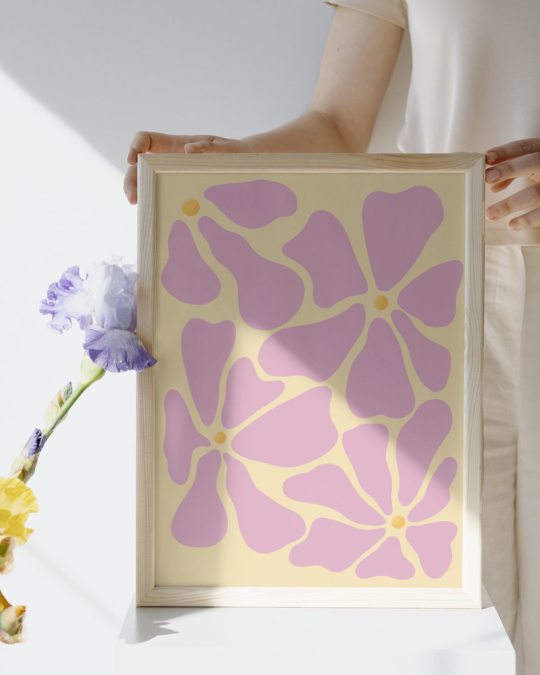 Pink flower art print🌸