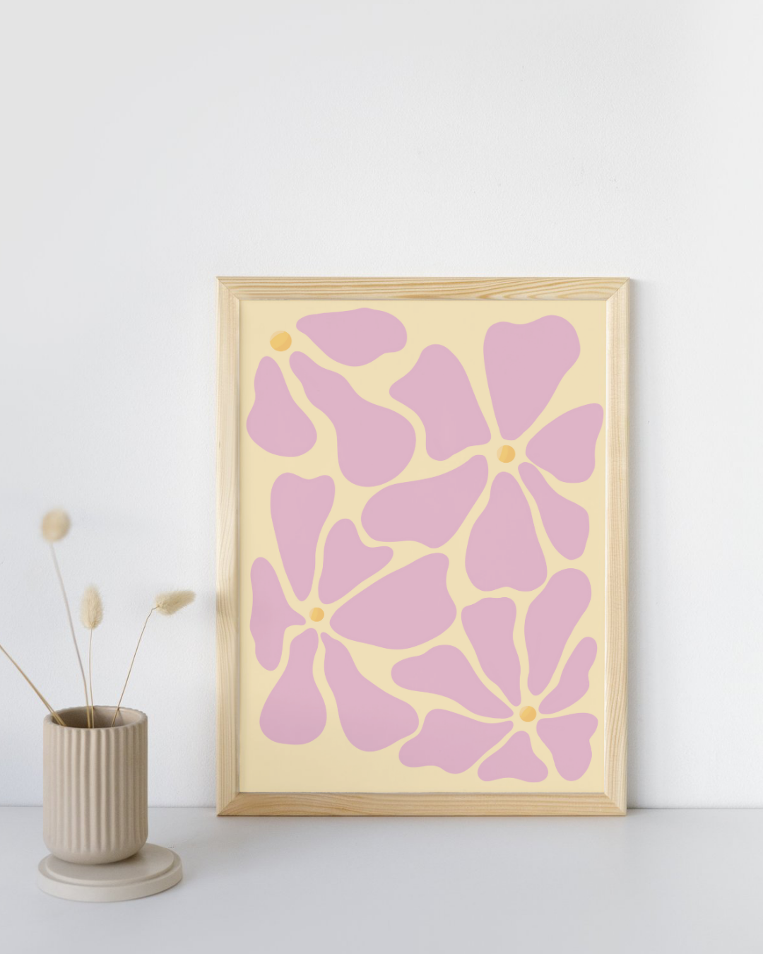 Pink flower art print🌸